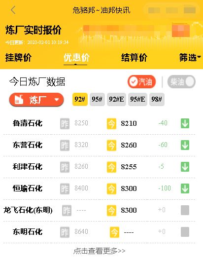 山东炼油厂汽油柴油今日报价，山东地炼油价查询2月1日