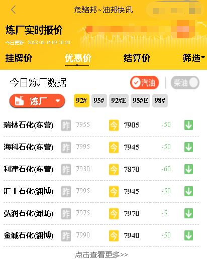 山东地炼柴油汽油批发报价,今日地炼报价表2月14日